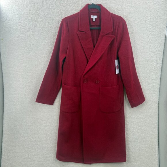 Nordstrom rack  Maroon Long coat Size S NWT - Picture 1 of 9